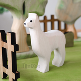 NOM Handcrafted Alpaca wooden toy MiniZoo