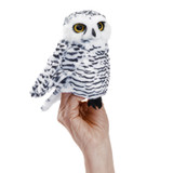 Folkmanis Small Snowy Owl Puppet on hand