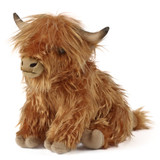 Living Nature mooing Highland Cow plush toy