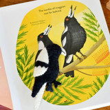 Magpie Felt Finger Puppet with Busy Beaks book by Sarah Allen