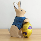 NOM Handcrafted Easter Bunny Large with egg (not included)