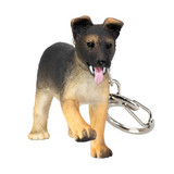 Mojo German Shepherd Puppy Keychain face