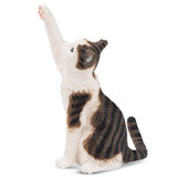 Toymany Tabby and White Cat Waving toy figurine