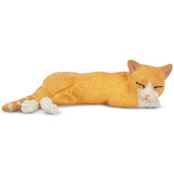 Toymany Orange Cat Lying sleeping toy figurine