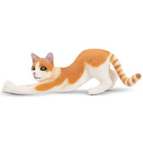 Toymany Ginger and White Cat Stretching toy figurine