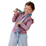 Folkmanis San Franciso Garter Snake Puppet with child