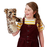 Folkmanis Leopard Cub Stage Puppet on hand