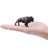 Toymany American Bison mini figurine size in hand