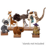 Tara Treasures Felt Wombat Stew Finger Puppets Set stand not included
