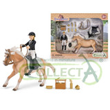 CollectA Girl Tournament Rider Leona with Horse & Grooming Accessories playset