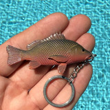 Mini Fish Mangrove Jack Keyring size in hand