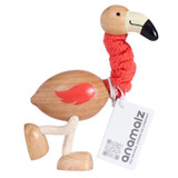 Anamalz Flamingo wooden toy with tag