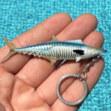 Mini Fish Spanish Mackerel Keyring size in hand