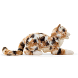 Folkmanis Calico Cat Puppet lying down side view