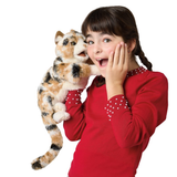 Folkmanis Calico Cat Puppet with girl