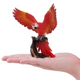 Toymany Scarlet Macaw toy figurine size in hand