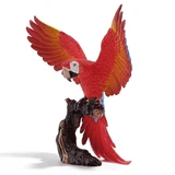 Toymany Scarlet Macaw perched on a branch