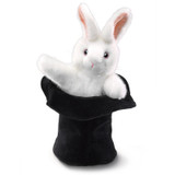 Folkmanis Rabbit in the Hat Hand Puppet
