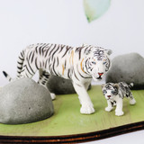 Papo White Tiger with Tiger Cub (sold separately)
