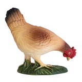 Mojo pecking Hen toy figurine on grass base