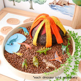 Science and Nature dinosaur toys with volcano play tray MiniZoo