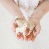 Schleich Lamb realistic toy size in hands MiniZoo