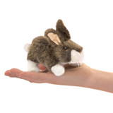 Cottontail Rabbit Finger Puppet in hand