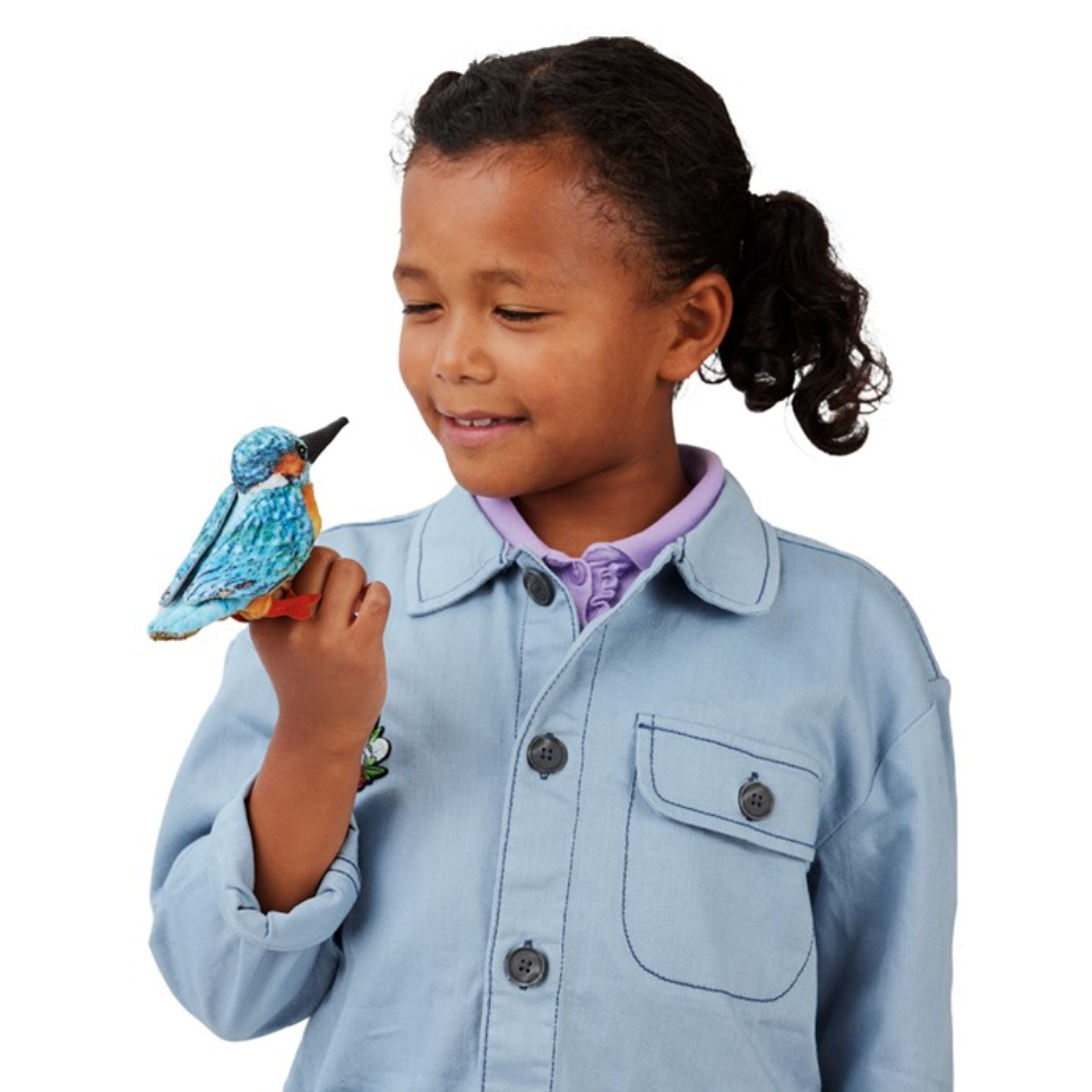 Folkmanis Mini Kingfisher Finger Puppet | Folkmanis Finger Puppets ...