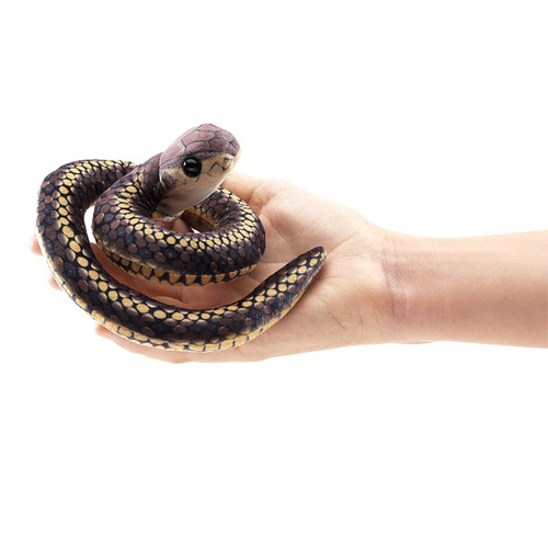 Folkmanis Mini Snake Finger Puppet on hand