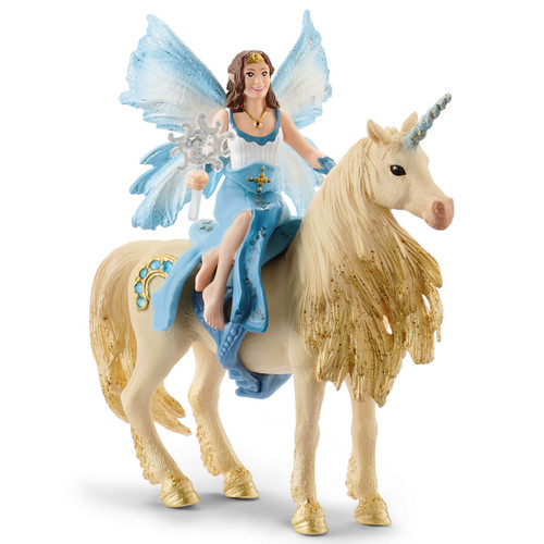 Schleich Eyela Riding On Golden Unicorn 42508