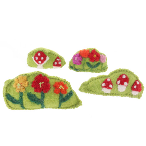 Papoose Flower & Toadstool Bushes 4pc