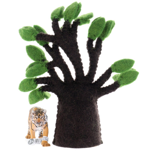 Papoose Baobab Tree with Schleich Tiger (sold separately)
