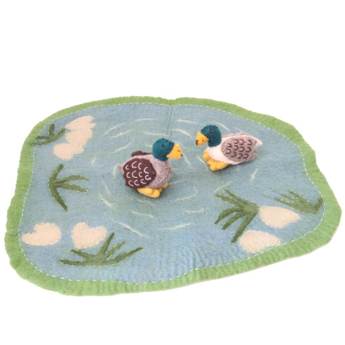 Papoose Duck Pond with Ducks 3pc