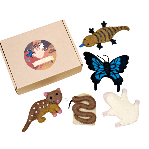 Australian Animals F Finger Puppet Set with box