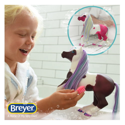 Breyer Activity Marina Bath Time Colour Change Mer Pony with child and colour change