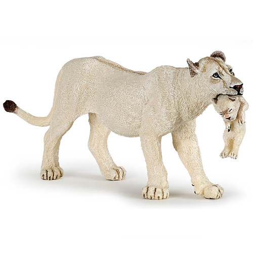 Papo White Lioness with Cub