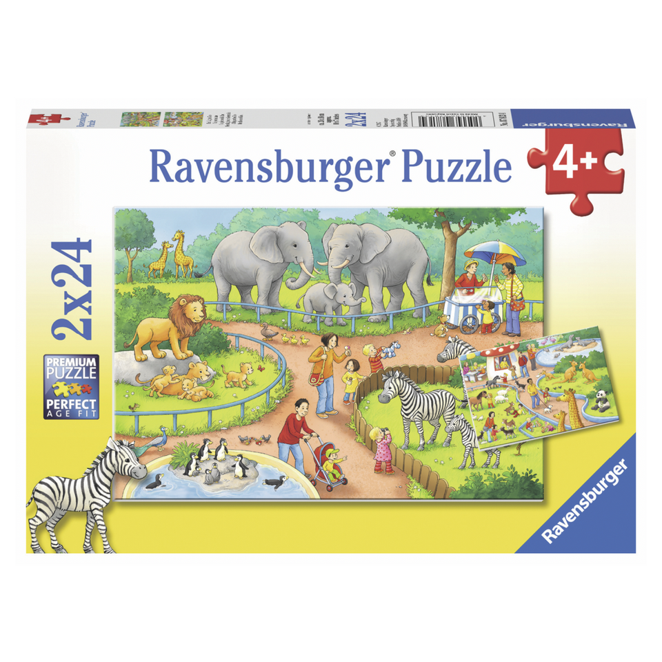 Puzzle 2x24 Un giorno allo zoo, 1 - 39 Pezzi