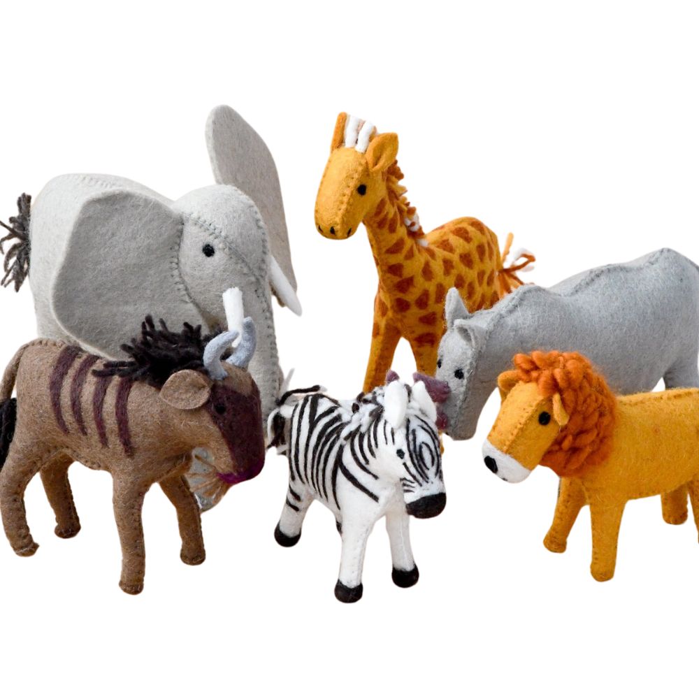Safari Animals Toys Childrens Toy Zoo Tara Treasures Felt Safari
