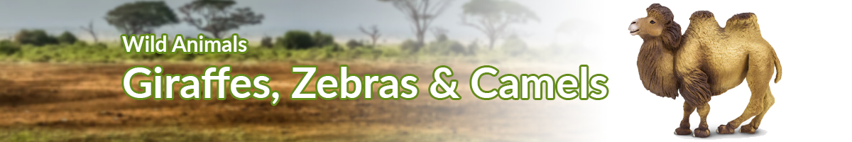 Wild Animals Giraffes, Zebras & Camels banner - Click here to go back to Wild Animals