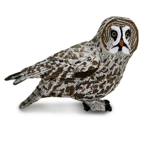 Safari Ltd Wow Birds Long-Eared Owl Miniature Figure - Hand-Painted Toy Bird