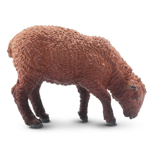 Toymany Lamb Brown Grazing | Realistic Sheep Figurines