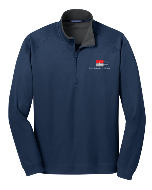 B+C Vertical Texture 1/4 Zip