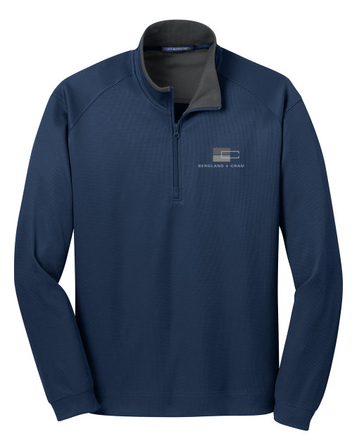 B+C Vertical Texture 1/4 Zip