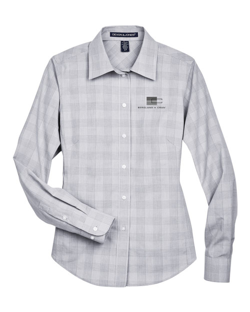 B+C Women's Plaid Dress Shirt