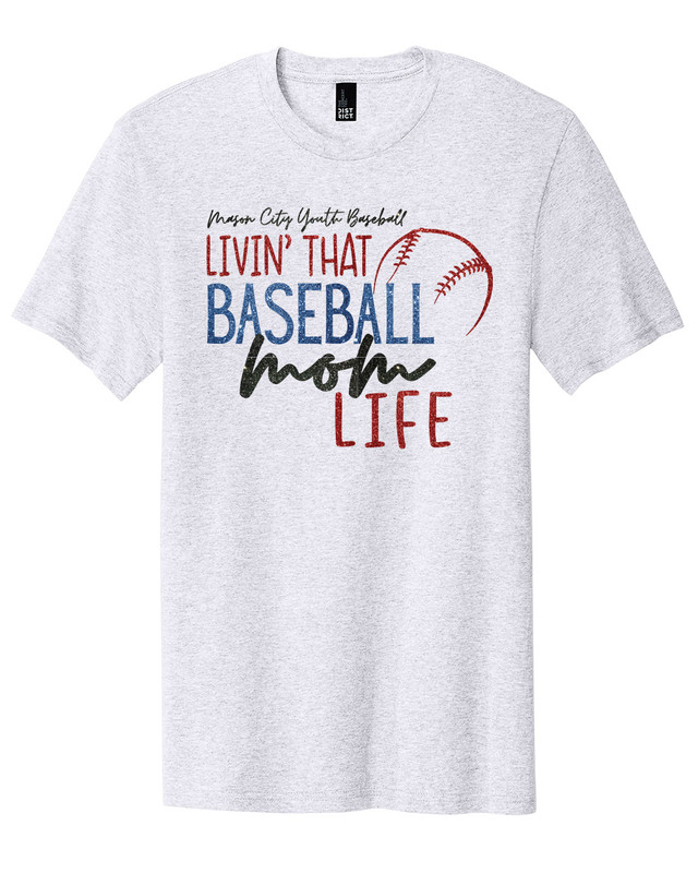 MCYB Baseball Mom Life Glitter Print