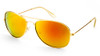 MICA Metal Aviator Sunglasses with Color Mirror Lens MK-40304-CM