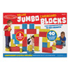 Melissa & Doug Jumbo Extra-Thick Cardboard Building Blocks - 40 Blocks in 3 Sizes