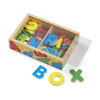 Melissa & Doug - Magnetic Wood Alphabet - Educational - 52 Pieces