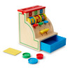 Melissa & Doug Spin and Swipe Wooden Toy Cash Register With 3 Play Coins, Pretend Credit Card