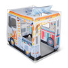 Melissa & Doug Food Truck Fabric Play Tent Playhouse and Storage Tote – Ice Cream on 1 Side, BBQ on the Other